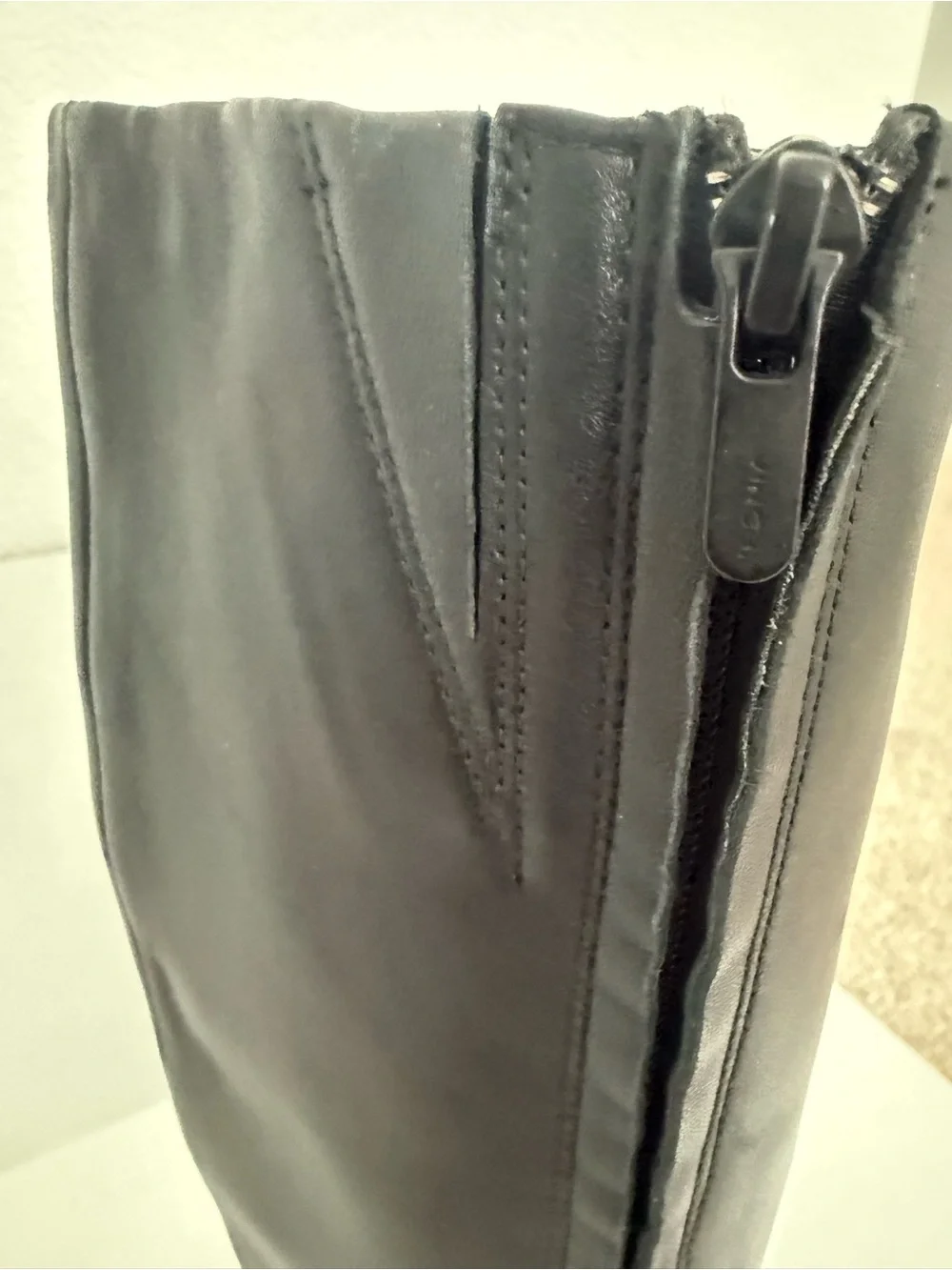 Vince Maggie Black Leather Over-the-Knee Block Heel Boots Size 10
